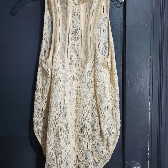 Free People Semi Sheer Lace Blouse - Picture 4 of 5